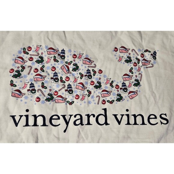 Vineyard Vines Christmas Santa Long Sleeve Tee Size S - Picture 5 of 7